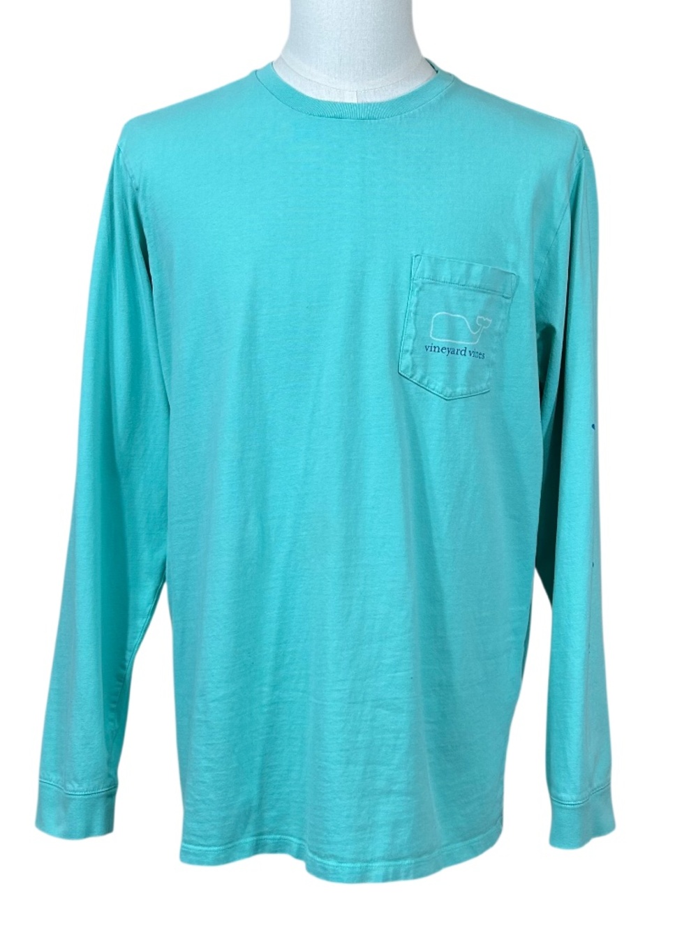 Vineyard Vines Men's Turquoise Cotton Long Sleeve T-Shirt Size L